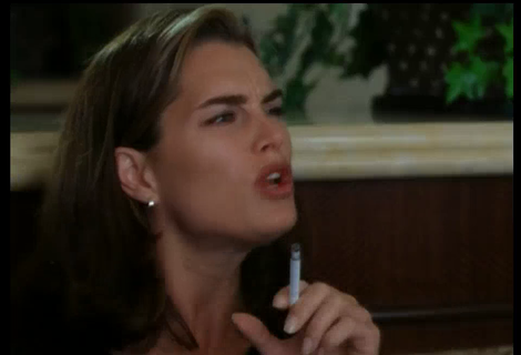 Celebrity Brooke Shields Smoking Sobranie Black Cigarette