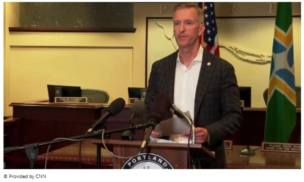 Portland Mayor Ted Wheeler said in a confrontation with President Donald Trump: "You have created hatred."