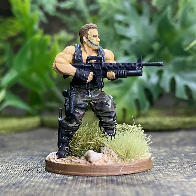 28mm Special Forces miniatures for Predator (1987): Alan "Dutch" Schaefer, Arnold Schwarzenegger