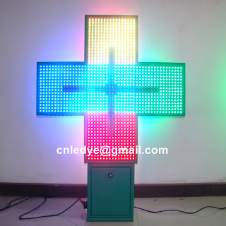 full color led pharmacy cross, led cross display
