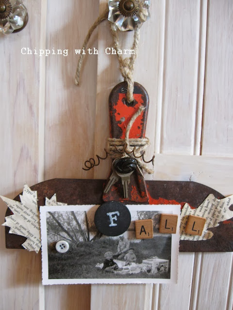 Orange Scraper to Fall Photo Holder by Chipping with Charm