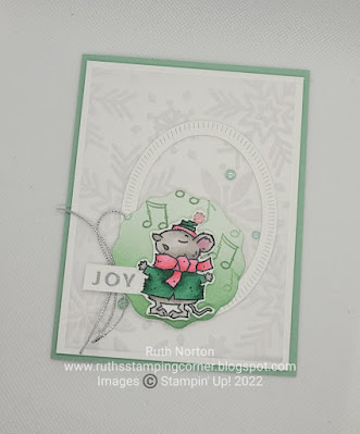 stampin up, caroling mice