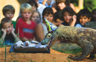 lizard eating mice birthday party funny