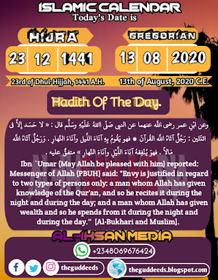 todays-Islamic-Hijra-Date-In-Nigeria-Al-Ihsan-Media-theguddeeds-theguddeeds.blogspot.com-2020-1441-00-Hadith-of-the-day