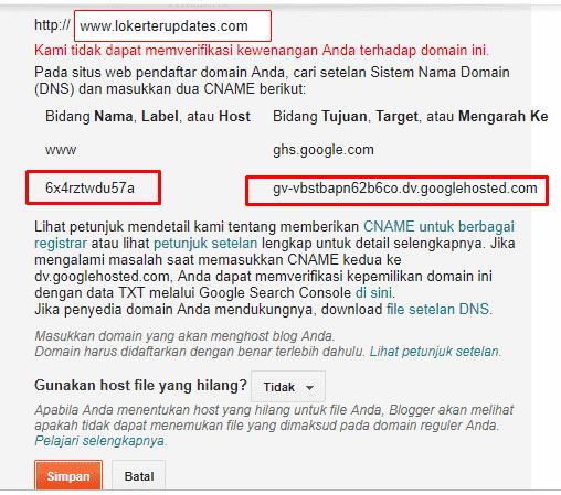 cara mengganti domain TLD di Blogspot