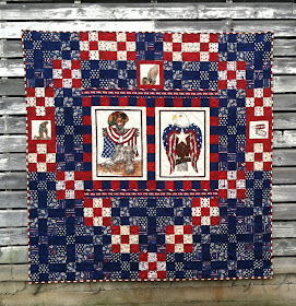 American Honor, Patriotic Quilts, Red White and Blue Quilts, Heart and Soul