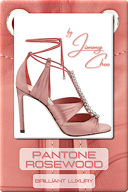 ♦Pantone Fashion Color Rosewood by Jimmy Choo #pantone #pink #shoes #bags #jimmychoo #brilliantluxury