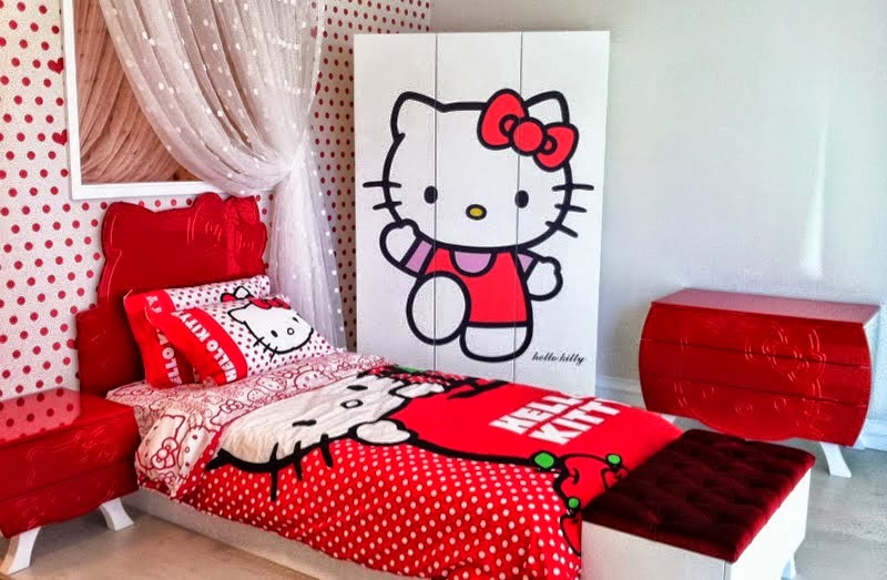 Desain Kamar Tidur Anak Hello  Kitty  Lucu Terbaru 2014 Desain Rumah Minimalis  Terbaik