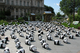 1600 panda bears, Jardin éphémère, Place de l'Hôtel de Ville, Paris