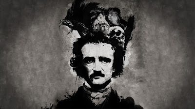 Edgar Allan Poe - Poster con la casa de Usher