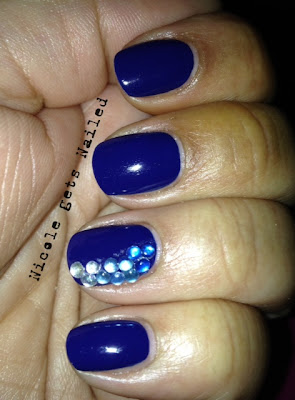 Royal Blue with Rhinestones Accents