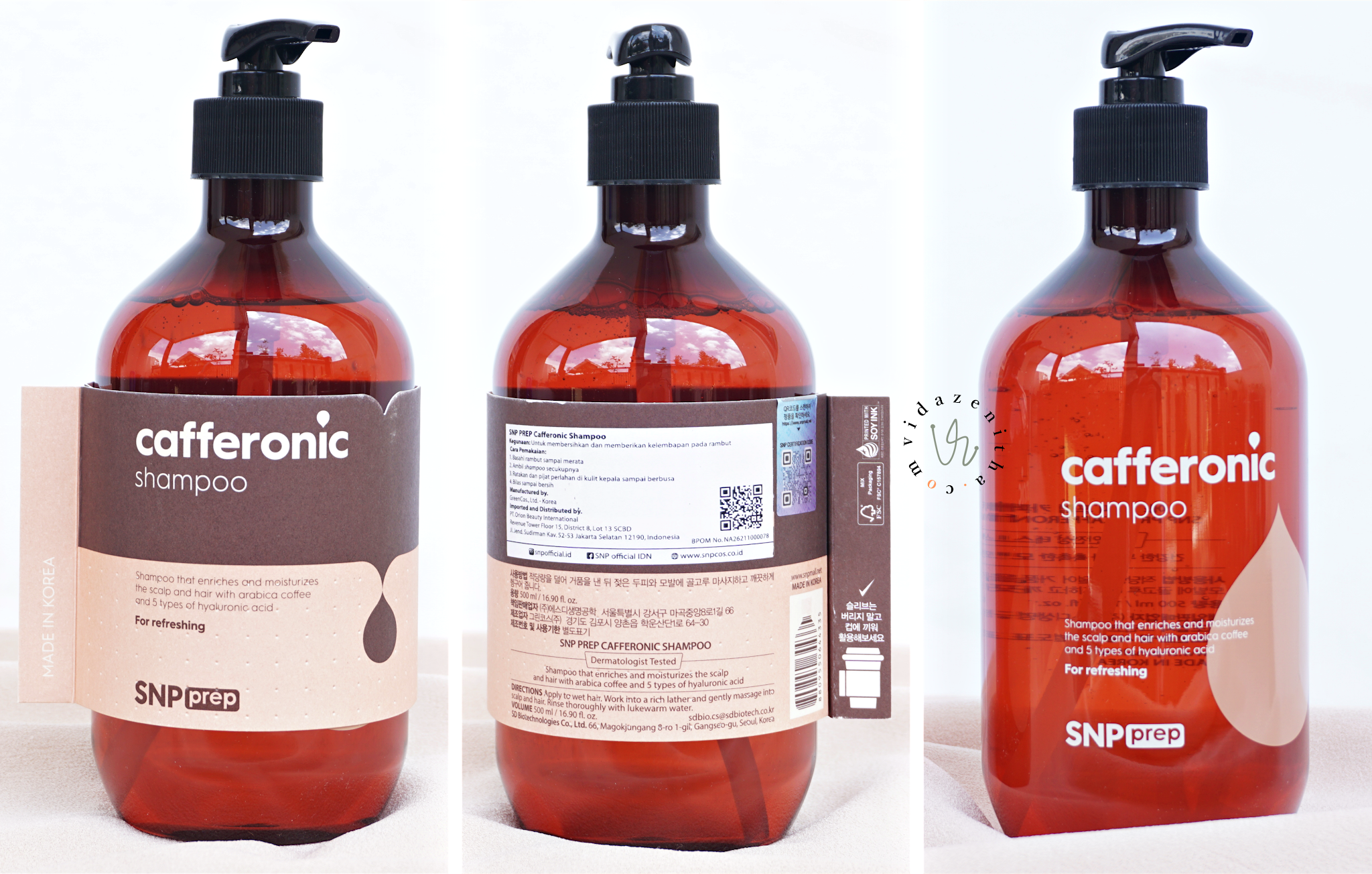 Deskripsi produk SNP Prep Cafferonic Shampoo Arabica Coffee