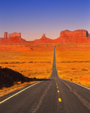 route dans un désert