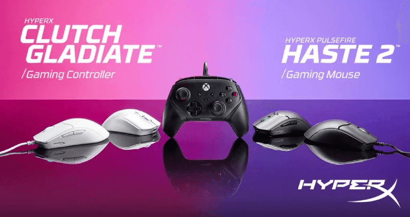 CES:2023 HyperX Clutch Gladiate Xbox gamepad and Pulsefire Haste 2 gaming mouse unveiled!