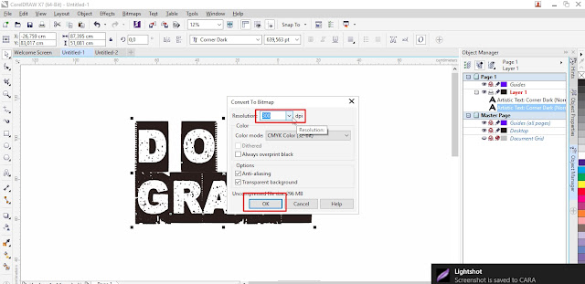 Cara Convert To Bitmap Corel Draw