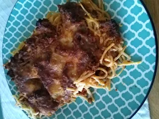 Million Dollar Spaghetti auf dem Teller von Küchenelfe