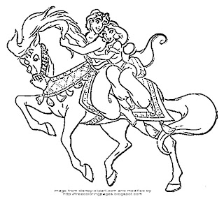 coloring pages,disney coloring pages,aladdin and princess jasmine coloring pages