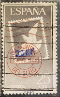 Dia mundial del sello España 1961 valor facial 25cts