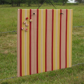 striped fabric magnet board