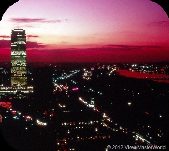 View-Master Boston (A726), Scene 11: John Hancock Building at Night