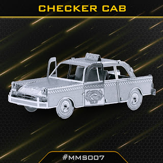 Metal Earth Checker Cab Car