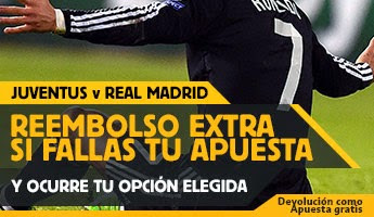 betfair reembolso 25 euros champions Juventus vs Real Madrid 5 mayo