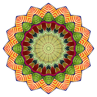 Mandala art with colorful gradients Using Illustrator CS6