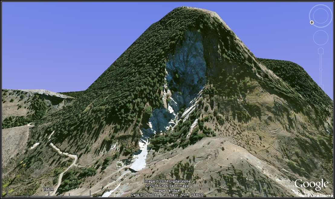 Instantánea de Google Earth de Las Terreras De La Virgen