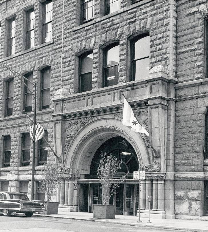 PHOTO CHICAGO BOARD OF HEALTH BUILDING HUBBARD AND DEARBORN 1965