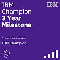 IBM Champion 3 year milestone