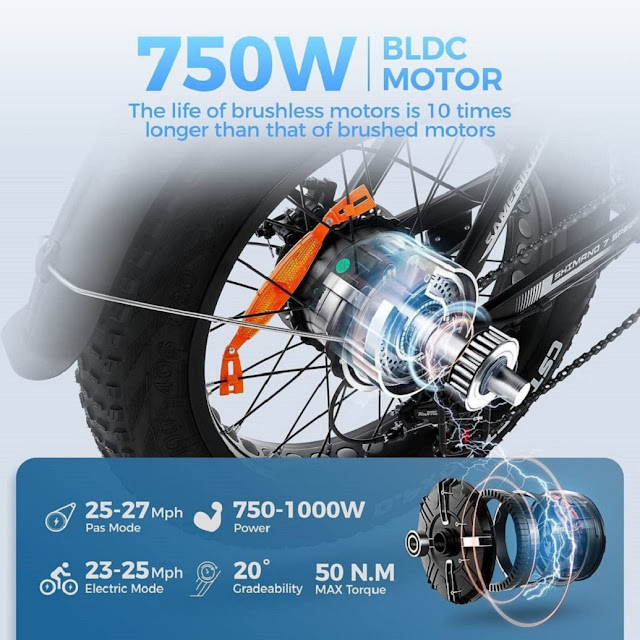 eAhora BTX 500W BAFANG Motor Dual Suspension Electric Bike Mountain-Bikes
