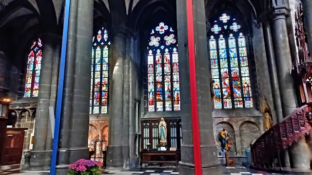 Inside Huy's Notre Dame and Saint Domitien Collegiate Church