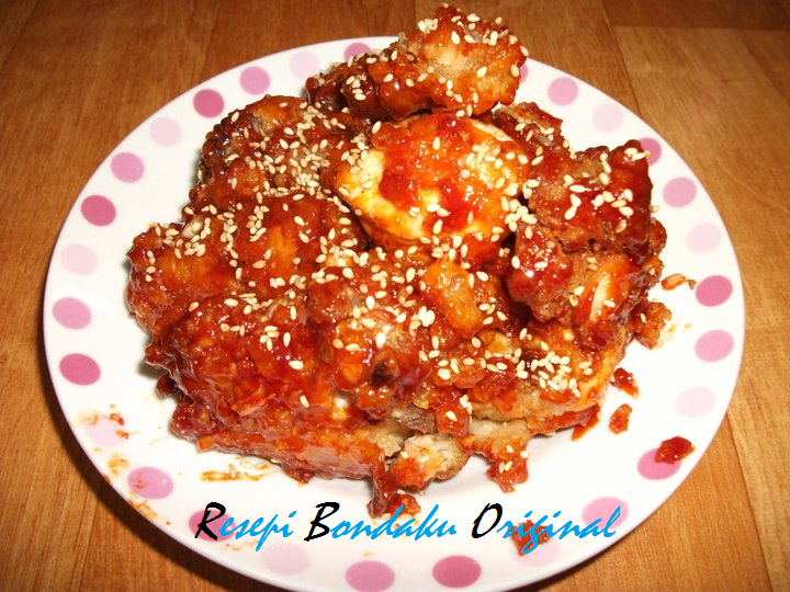 Resepi Ayam Goreng Korean Style (Yangnyeom Tongdak 