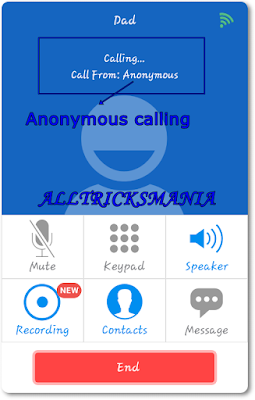 Calling Using Internet Anonymously