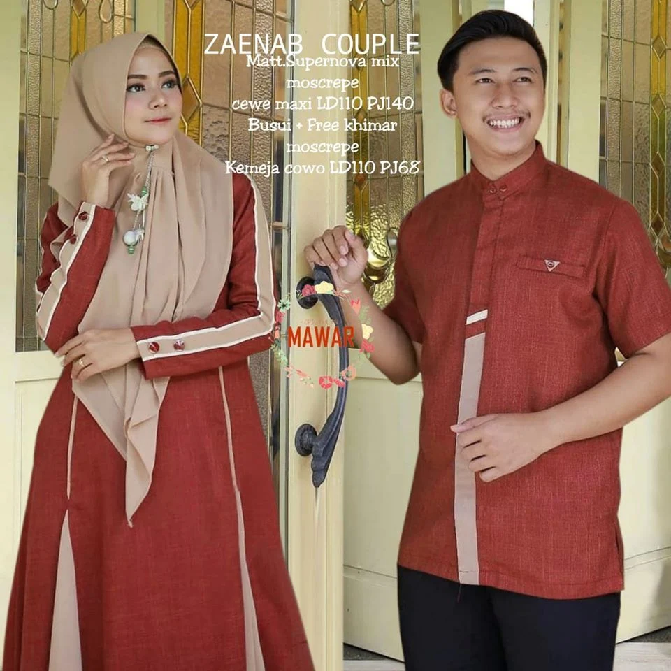 Terbaru Wa 0895 2103 6753 Gamis Couple Cantik Athletic - Baju gamis couple tanah abang