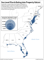 Sea Level Rise Is Eating into Property Values (Credit: First Street Foundation) Click to Enlarge.