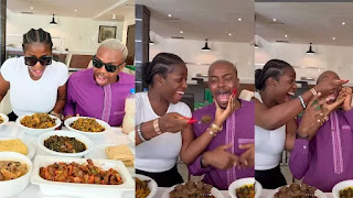 “Foodie don see wetin pass am” – Influencer Enioluwa loses it after being fed dog meat by Hilda Baci, video trends (Watch)