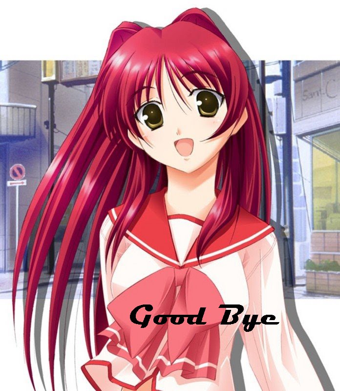  Anime  Greeting Cards  Anime  Girl Bye Bye