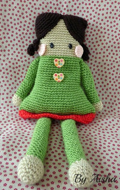 muñeca hecha de crochet 