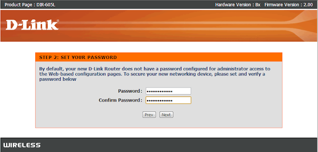 dlink login password