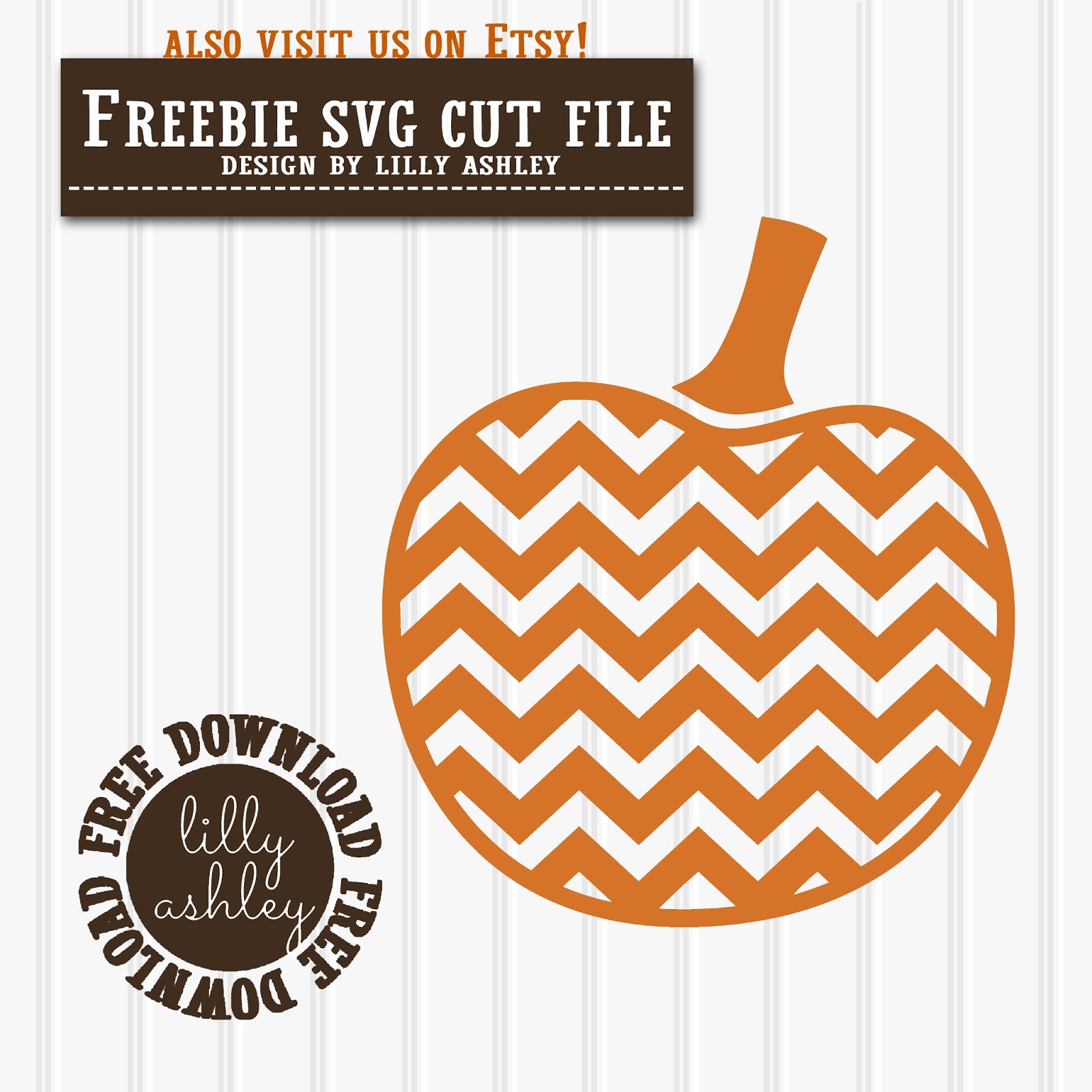 Download Make it Create by LillyAshley...Freebie Downloads: Free Pumpkin SVG Chevron Pumpkin Cut File