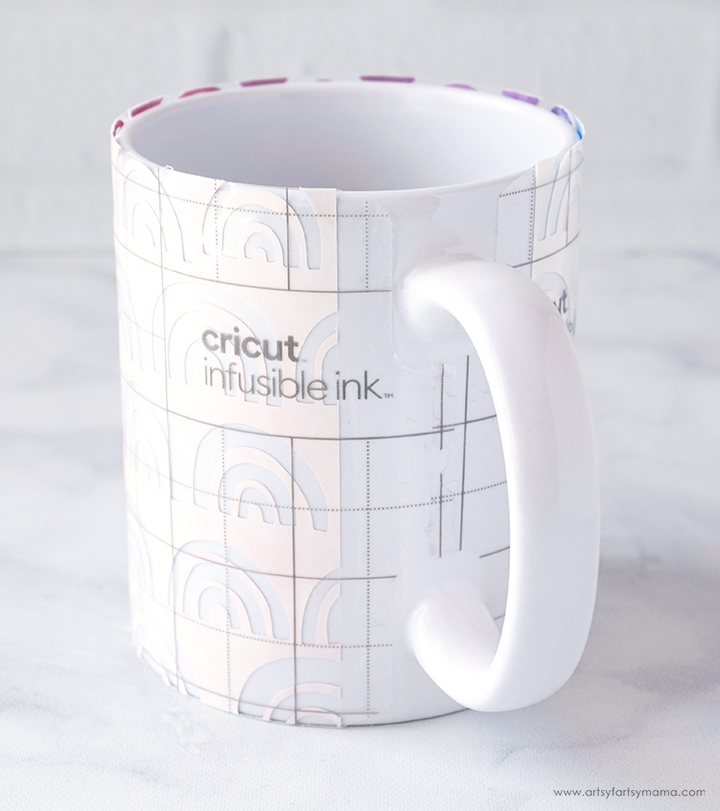 Cricut Infusible Ink around Mug