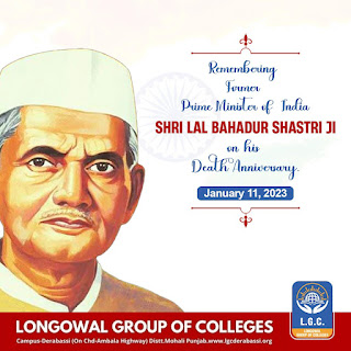 Remembering Second Prime Minister of India Sri Lal Bahadur Shastri on his Death Anniversary