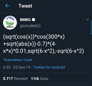 Cuitan Rumus Cinta BMKG, Trigonometri Berbalas Binary