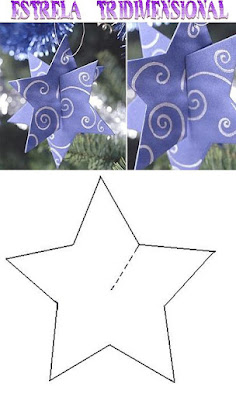 Ornamento em formato de estrela de natal