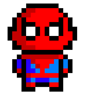 Spider-Man - Minecraft Pixel Art Templates | Minecraft Pixel Art