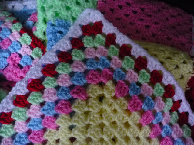 Cath Kidston style granny square blanket