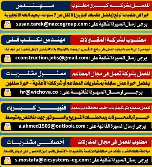 وظائف الوسيط اليوم الجمعة 13/12/2024 للجنسين