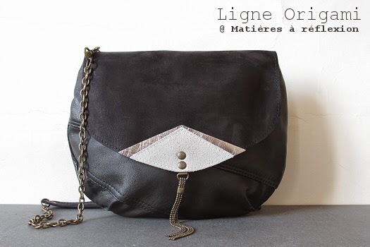 Petit sac en cuir vintage Origami by Matieres a reflexion