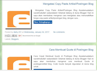 Cara Cepat Mengatur Posisi Judul Postingan/Artikel Suatu Pada Blog